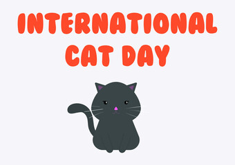 International cat day vector illustration