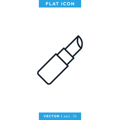Lipstick Icon Vector Design Template.