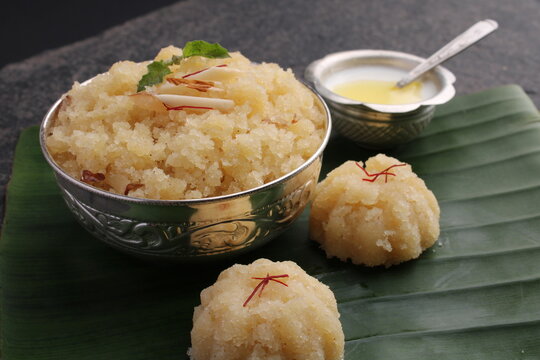 Suji ka halwa is indian dish, served as dessert or as offering to gods. Its tastes sweet and delicious. In marathi it called as sheera or ravyacha sheera.