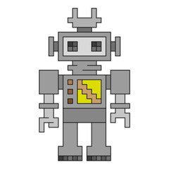 Robot, vector illustration. Isolated on white background.	
