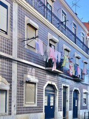 facade of house in lisbon