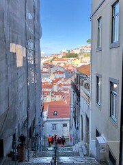 alley steps into lisbon