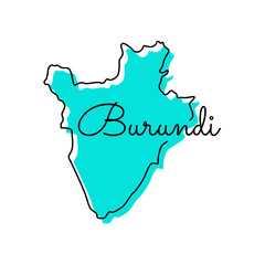 Map of Burundi Vector Design Template.