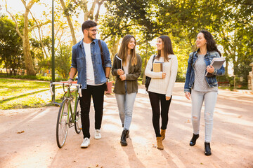 Students in the park