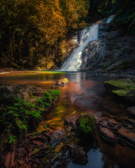 waterfall in autumn