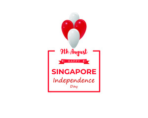 vector illustration for Singapore independence day,background concept for national day, flyer greeting offer banner , vector illustration 