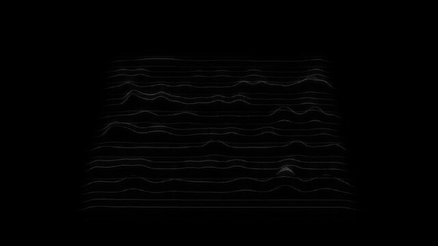 Classical Audio Visualiser Form - Frequency Signals From Synth Wave Era
