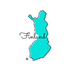 Map of Finland Vector Design Template.
