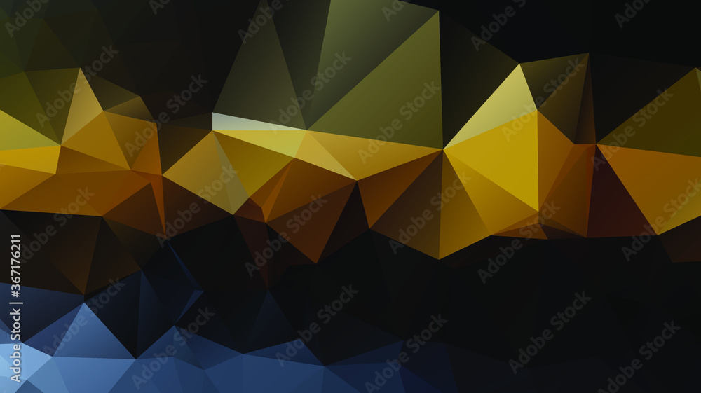Poster light luxury gold vector polygon abstract layout , low poly background . vector blurry triangle text