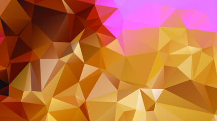 Obraz premium Light luxury Gold vector polygon abstract layout , Low Poly Background . vector blurry triangle texture. Brand new colorful illustration in with gradient. Brand new style for your business design.