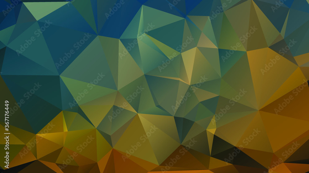 Poster light luxury gold vector polygon abstract layout , low poly background . vector blurry triangle text