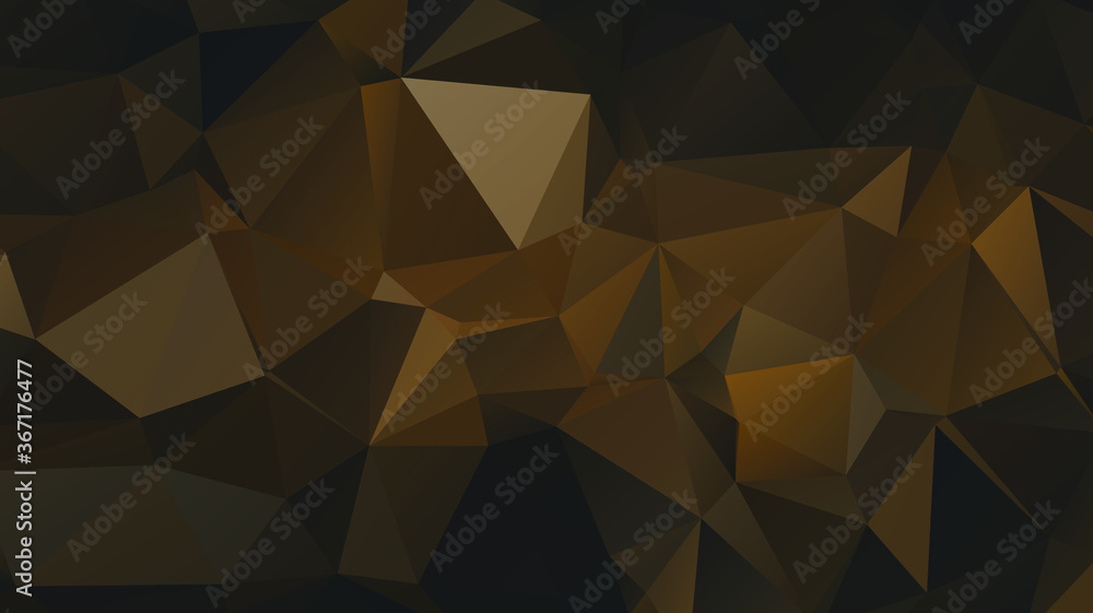 Poster light luxury gold vector polygon abstract layout , low poly background . vector blurry triangle text