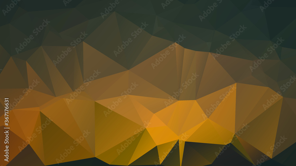 Poster light luxury gold vector polygon abstract layout , low poly background . vector blurry triangle text