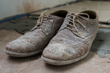old worn boots