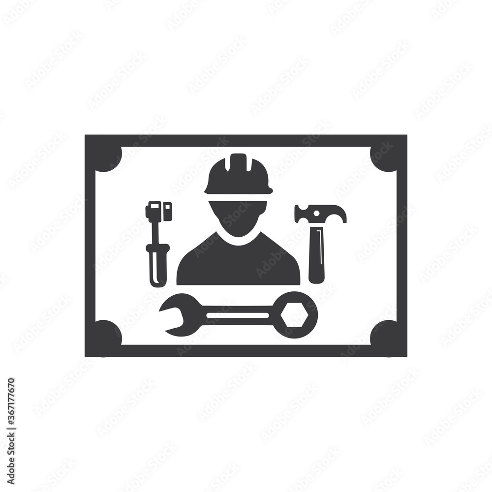 Wall mural Service Tools vector icon illustration design template