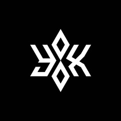 YX monogram logo with star shape and luxury style