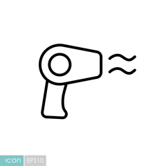 Hair dryer flat vector icon