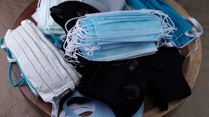 Non reusable and washable medical and dust face masks, PPE personal protective equipment for reuse...