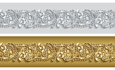 Modern vector ornamental stripe backgrounds set