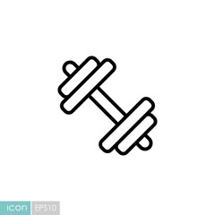 Dumbbell flat vector icon. Sport sign