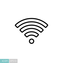 Wi Fi wireless network flat vector icon