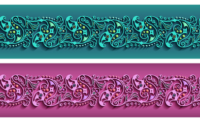 Modern vector ornamental stripe backgrounds set