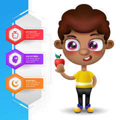 Healthy eating and benefits infographic