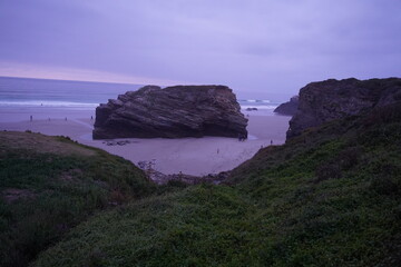 Beautiful Beach of the Cathedrals in Galicia. Lugo. Spain