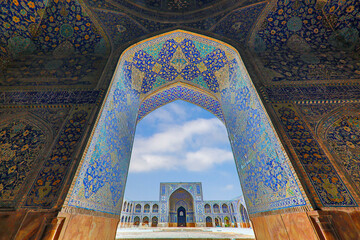 Shah Mosque known also as Imam Mosque in Isfahan, Iran - obrazy, fototapety, plakaty