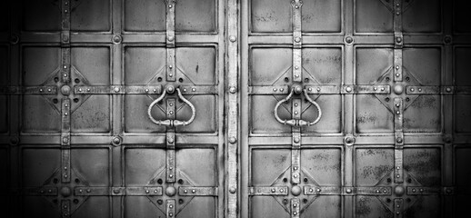large old color iron forged gates