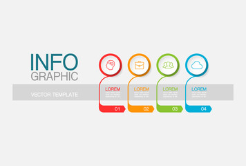 Vector infographic template with 3 steps or options. Data presentation, business concept design for web, brochure, diagram.