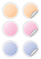 set of colorful stickers