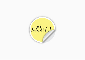 Smiley Peel Off Sticker