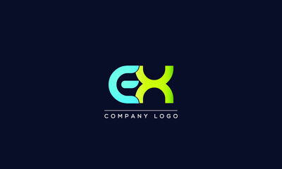 Fototapeta premium Creative letters EX or XE Logo Design Vector Template. Initial Letters EX Logo Design 