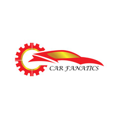 Sports Car Logo Color illustration of a design template vector