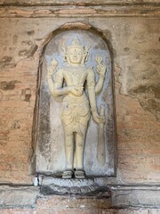 Sculpture d'un temple à Bagan, Myanmar