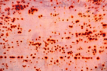 Rough red painted rusty metal surface, high resolution texture