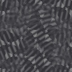 Seamless moire pattern jumbled black white design. High quality illustration. Hypnotic optical illusion random all-over halftone. Seamless repeat raster jpg pattern swatch.