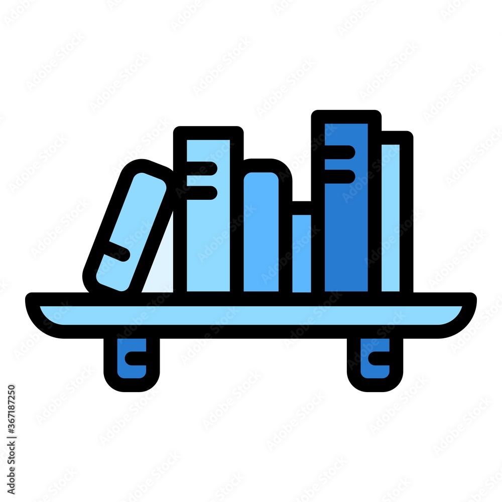 Poster room book shelf icon. outline room book shelf vector icon for web design isolated on white backgroun