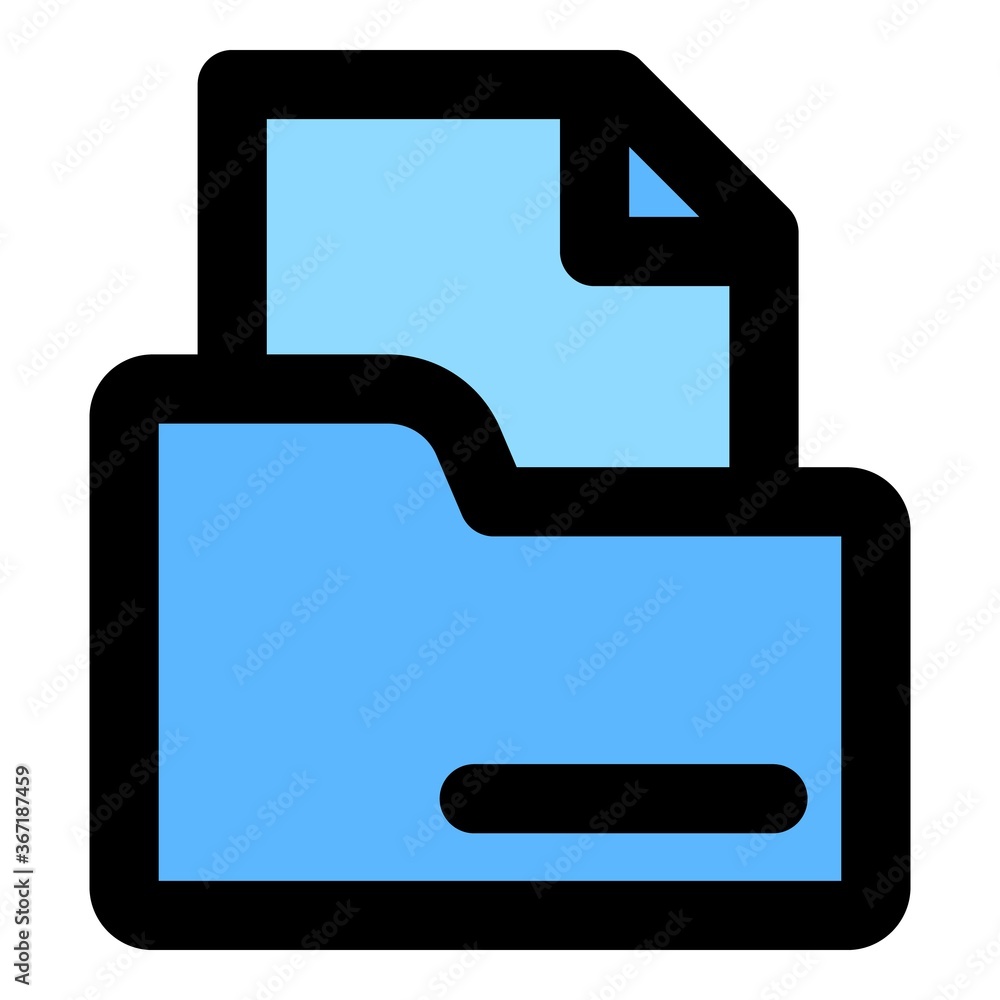 Poster computer file folder icon. outline computer file folder vector icon for web design isolated on white