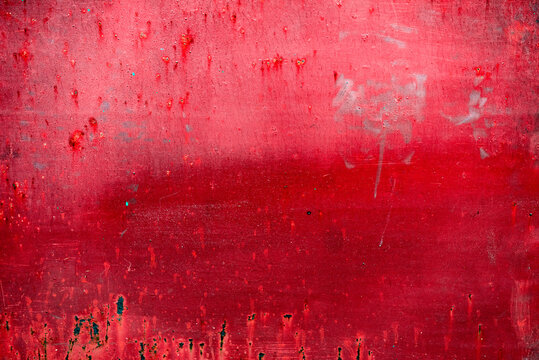 Rough red painted rusty metal surface, high resolution texture