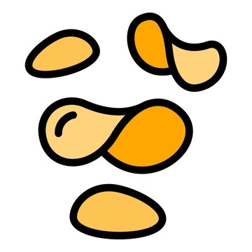 recommend clip art: Chips potato icon. Outline chips potato vector icon for web design isolated on white background