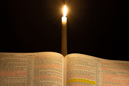 Christ is the Light of the World with candle - Powered by Adobe