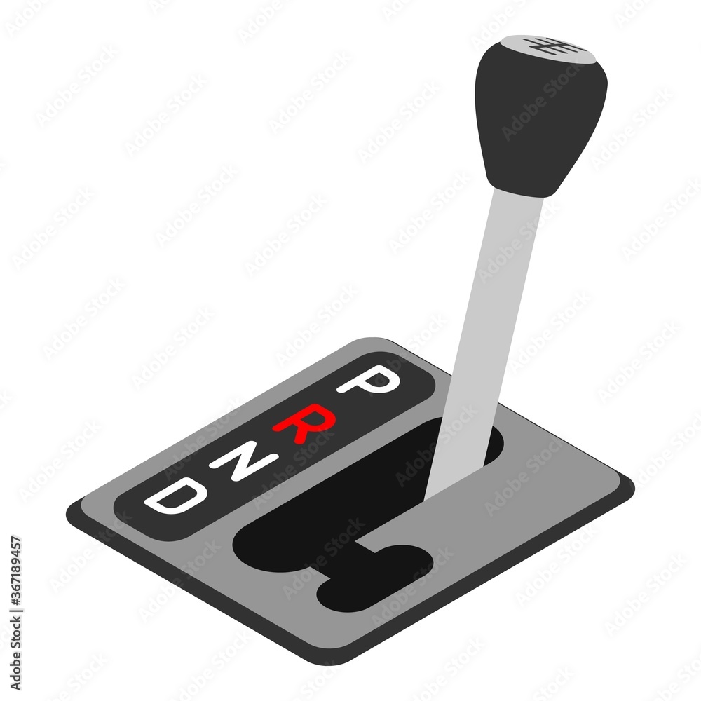 Poster automatic gearbox icon. isometric of automatic gearbox vector icon for web design isolated on white 