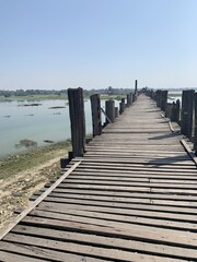 Pont en teck d'U Bein à Amarapura, Myanamar