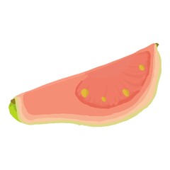 Guava slice icon. Isometric of guava slice vector icon for web design isolated on white background