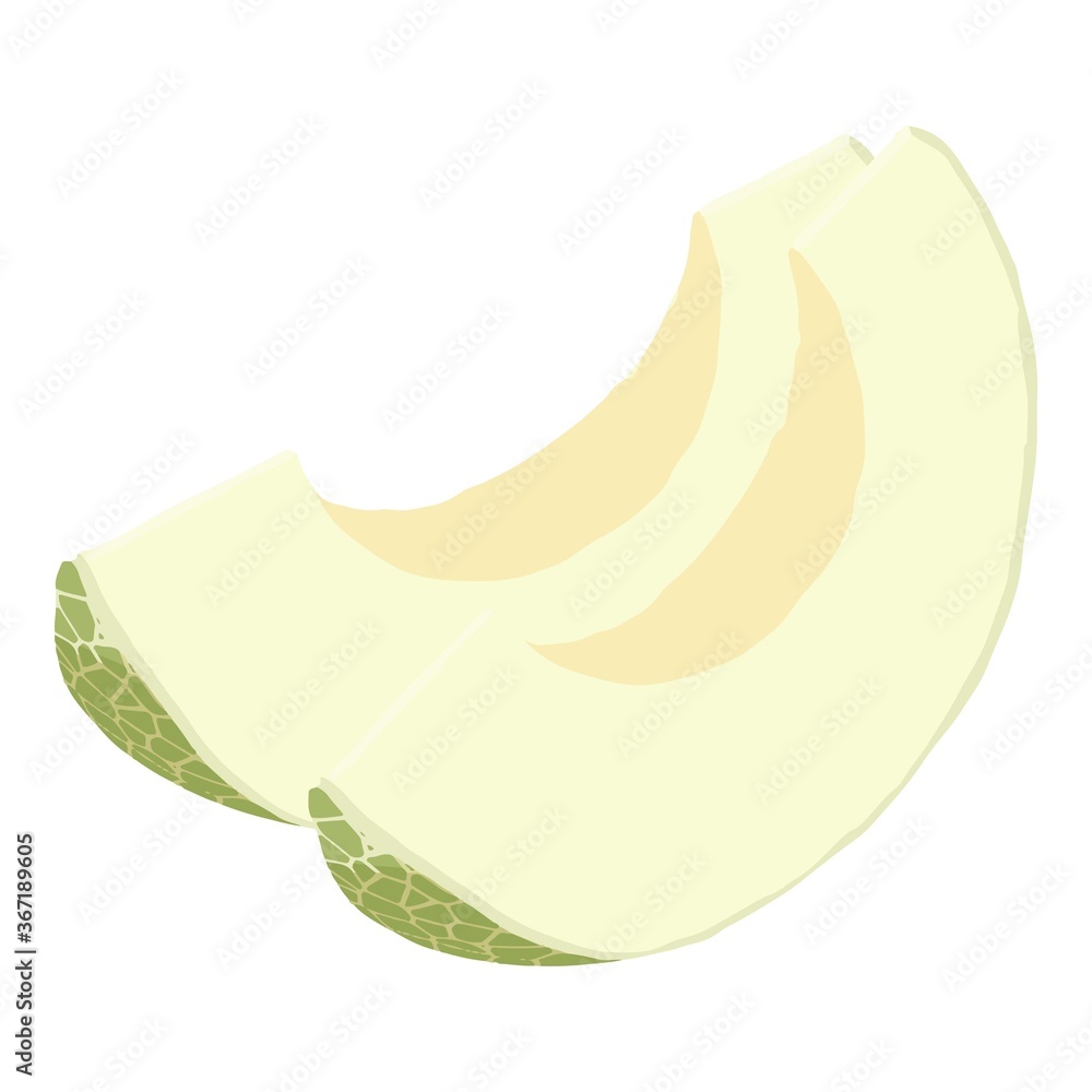 Aufkleber melon slices icon. isometric of melon slices vector icon for web design isolated on white background