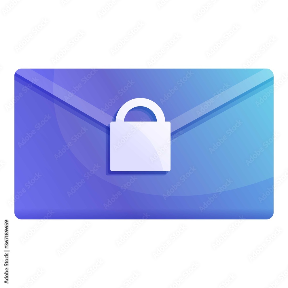 Poster mail personal information icon. cartoon of mail personal information vector icon for web design isol