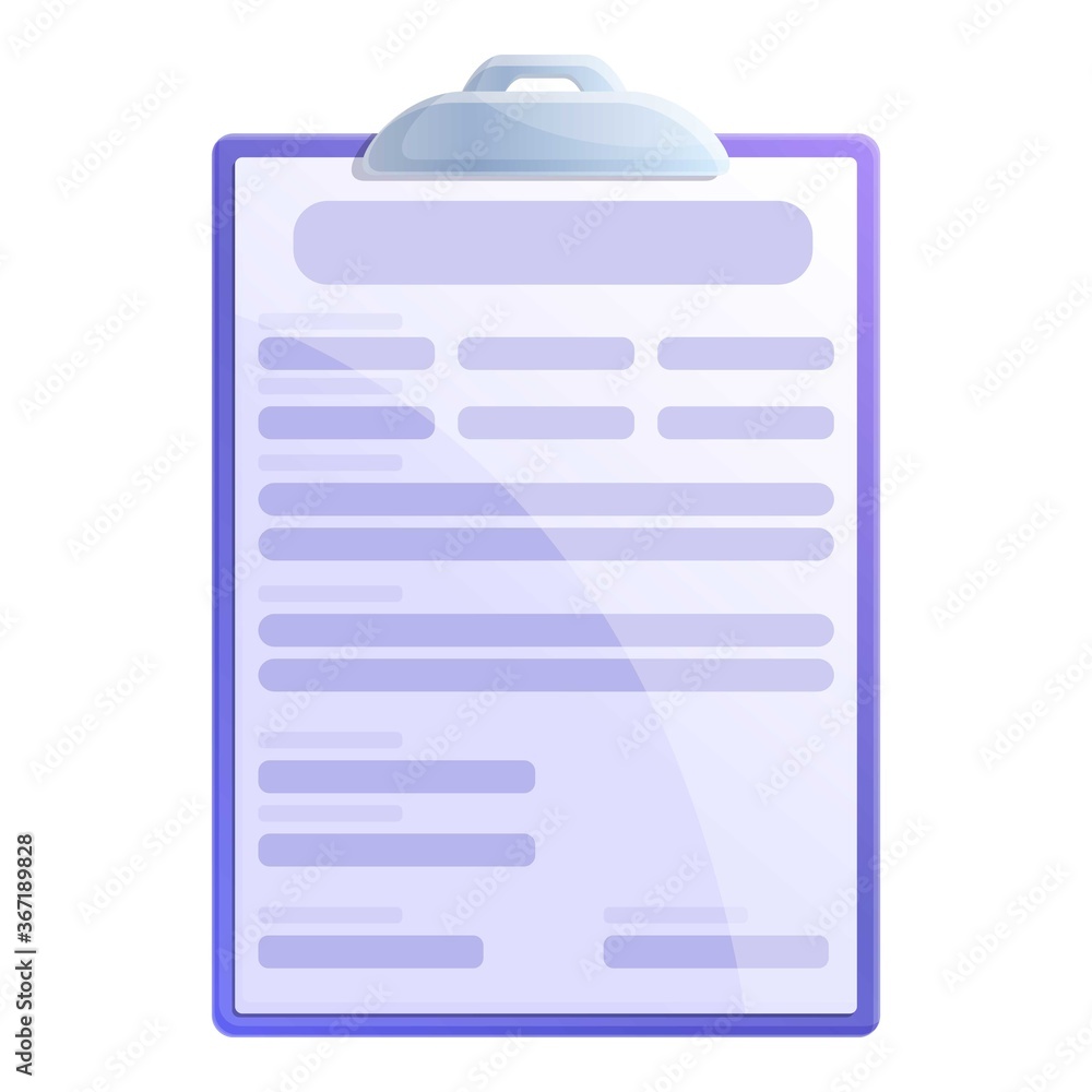 Poster personal data clipboard icon. cartoon of personal data clipboard vector icon for web design isolated