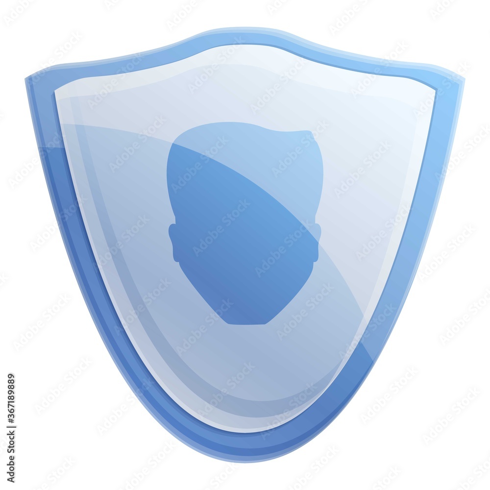 Poster protected personal information icon. cartoon of protected personal information vector icon for web d